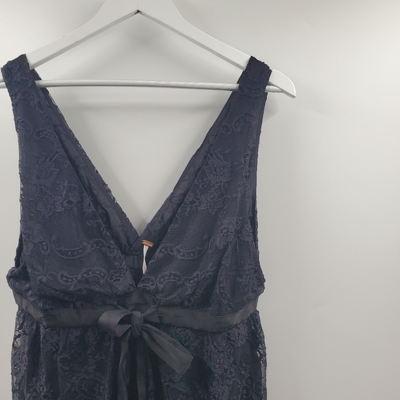 Free People Chante Lace Tank Top Black Boho NEW - Picture 3 of 9